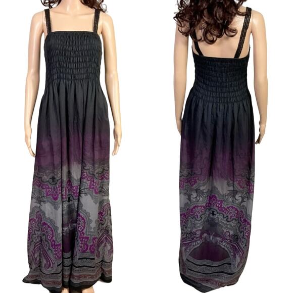 Free People Megs Smocked Damask Brocade Maxi XS Dress - Picture 8 of 8
